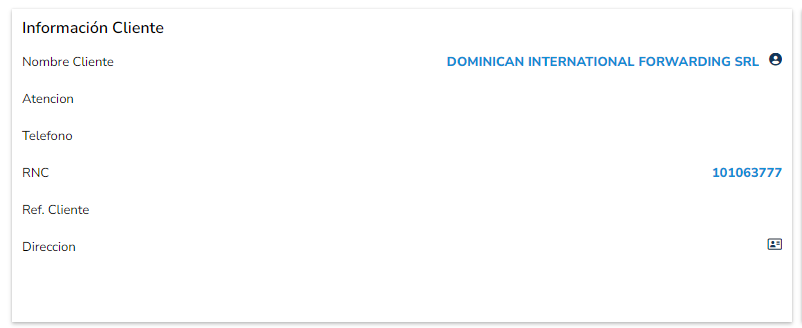 1. Información Cliente